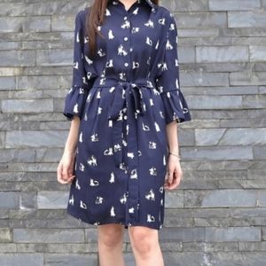 NWT Kate Spade Shirt Dress w/ Husky Pattern